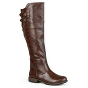 Journee Collection Tori Women's Knee-High Boots Color: Brown Size: 6