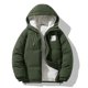 thumbnail image 1 of Fiudx Chaqueta de Invierno, Abrigo de Algodón Suave Piel de Cordero, Elegante Chaqueta con Capucha para Hombre, Diseño Clásico de Color Liso, para Deportes Al Aire Libre, Ropa Informal para Hombre, L, 1 of 7