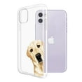 thumbnail image 2 of FINCIBO Soft TPU Clear Case Slim Protective Cover for Apple iPhone 11 6.1" 2019, Cream Labrador Retriever Dog Hide And Seek, 2 of 4