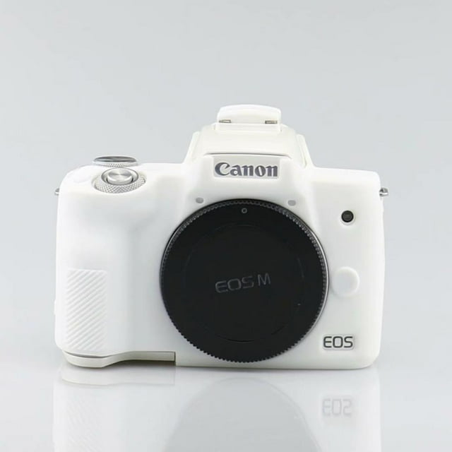 Étui de Protection en Silicone M50 pour Blindage, Coque de Protection pour Canon EOS M50 Mark II EOS m 50 II Appareil Photo Numérique, Sac Souple Intérieur, Blanc
