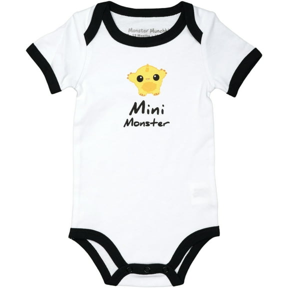 Yellow Mini Monster - 6-12 Months Bodysuit