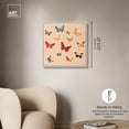 thumbnail image 4 of Butterfly Gentle Garden Canvas Print Fashion Floral Art by Art Remedy, White Frame, 24 x 24, 4 of 6