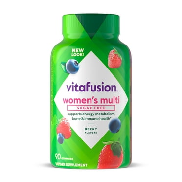 Vitafusion Women’s Sugar Free Daily Multivitamin Supplement, Adult Gummy Vitamin for Energy, Bone & Immune Support*, 90 Count