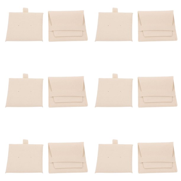 YSNOOWE 6Ud Bolsas De Microfibra Para Joyería Con Protección Antioxidante Beige Para Almacenaje En Casa