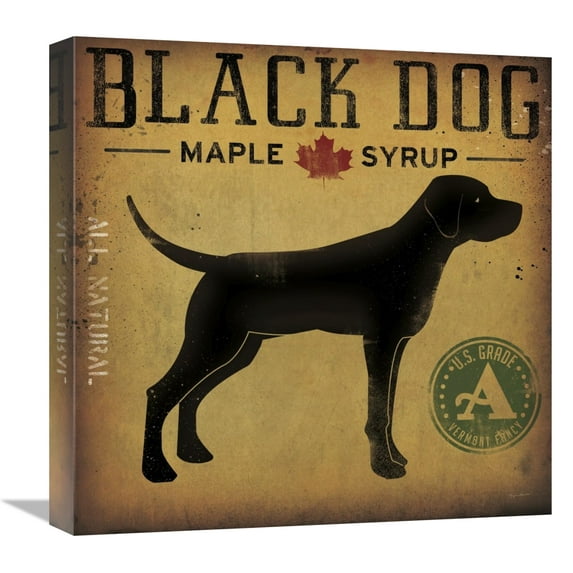 Global Gallery's 'Black Dog at Show No VT' By Ryan Fowler Stretched Canvas Wall Art