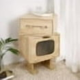 thumbnail image 3 of MDF CREATIVE ROTATABLE ROBOT STORAGE SIDE TABLE, NATURAL COLOR, 3 of 7