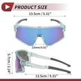 thumbnail image 4 of 1 Set Motorcycle Riding Goggles PC Tri-Acetyl Cellulos UV400 Outdoor Sports Sunglasses for Motocross Dirt Bike ATV Blue Lens Clear Blue Gray Frame, 4 of 6