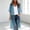 Blue, variant on Casual Open Front Kimono Duster Women Short Sleeve Maxi Loose Fit Summer Beach Outerwear Pink M