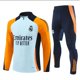 thumbnail image 1 of 2425 New Real Madrid Football Long Sleeve Half Zip Training T-Shirt for Adults and Kids Grey Orange - Perfect Gray-orange, 1 of 2