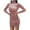 Pink, variant on gakvbuo Fall Dresses for Women Fashion Women'S Casual Long Sleeve Solid Ladies Golden Velvet Half High Collar Slim Dress