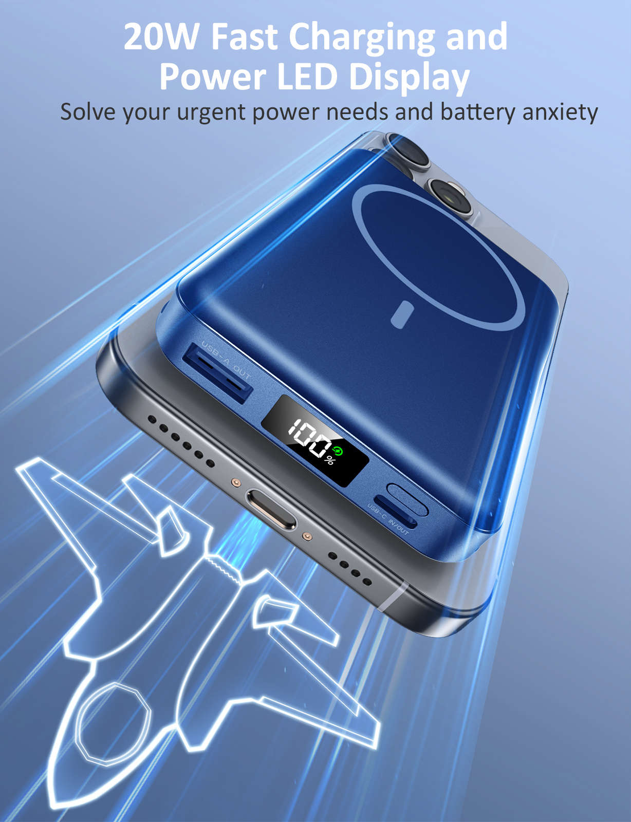 Breezio 10000mAh Magnetic Power Bank, 5-in-1, 20W Fast photo 7