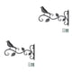 thumbnail image 2 of Naiovety Gancho decorativo de hierro resistente y duradero para plantas, soporte para plantas colgantes y grueso, tiene un fuerte pájaro pájaro trilobulado 2Conjunto, 2 of 6