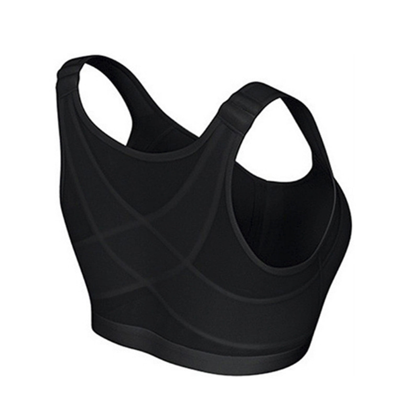 SOOMLON Sexy Sports Bras for Women Padded Bra Front Buckle Breathable  Comfortable Running Vest Bra Sports Bra Cute Bras Black M
