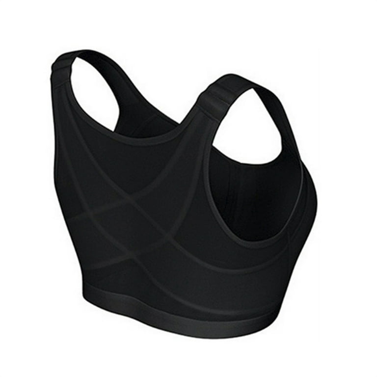 LWZWM Bralettes for Women Padded Bra Front Buckle Breathable Comfortable  Running Vest Bra Summer Bra Comfortable Bras Black S 