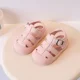 thumbnail image 3 of Zapatos de bebé recién nacido de verano de estilo coreano a la moda, sandalias Unisex de diseño Simple transpirables de fondo suave para niños de 1 a 3 años, 3 of 4