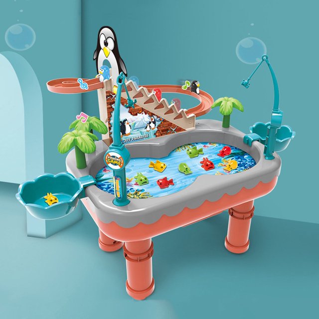 Penguin Slide Magnetic Fishing Toy Pool Set Children‘s Baby Gifts For Guys