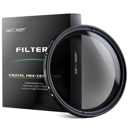 nd filter 52mm, k&f concept professional 52mm fader variable neutral density adjustable nd filter nd2 to nd400 for nikon d5300 d5200 d5100 d3300 d3200 d3100 dslr cameras + lens cleaning cloth