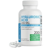 Bronson Hyaluronic Acid 200 MG High Potency Joint Health & Healthy Skin Support, Non-GMO, 200 Vegetarian Capsules