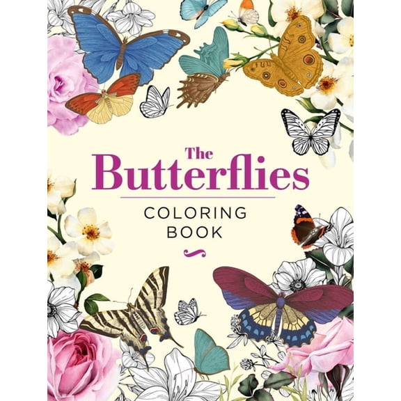 Hardback Vintage Coloring The Butterflies Coloring Book: Hardback Gift Edition, (Hardcover)