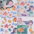 thumbnail image 3 of Mermaid Decals Paper Stickers for Scrapbook and Diary Assorted Color Removable Adhesive 5Pcs Set, 3 of 4
