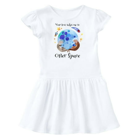 

Inktastic Your Love Takes me to Otter Space Gift Toddler Girl Dress