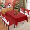 thumbnail image 2 of Christmas Chair Covers Set of 4, Red Chair Covers for Dining Chairs Reindeer Seat Covers, Washable Stretch Parsons Chair Slipcover, Removable Kitchen Chair Protectors Covers Holiday Restaurant Decor, 2 of 6