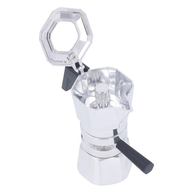 2 Cups Moka Pot, Aluminum Alloy, Flip Top Lid, Easy To Use, Compatible With All Stoves, Better Brewing Effect