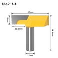 thumbnail image 1 of Heavy-Duty Woodworking Router Bit with 12*57 Cutting Angle – Large Diameter Multi-Functional Tool for Cleaning, Slotting & Flattening; Durable Craftsmanship for Wood, MDF, Composite & Layer Press, 1 of 6