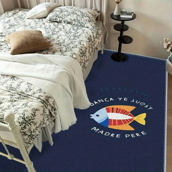 5.3'x7.5' foot runner rug washable carpet non slip area rug square camping rug for tent carpet for dining room table