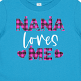 thumbnail image 4 of Inktastic My Nana Loves Me Hearts in Pink Plaid Boys or Girls Baby T-Shirt, 4 of 5