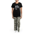 thumbnail image 4 of CafePress - Great Dane HS Blue UC Women's Dark Pajamas - Women's Short Sleeve Print T-Shirt and Pants Dark Cotton Pajama Set, 4 of 7