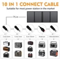 thumbnail image 5 of Cargador de panel solar plegable de 60 W con salida de 18 V CC (11 conectores) para estaciones de energía portátiles de 100 W ~ 350 W Jackery/Rockpals/Flashfish/Enginstar, generador solar portátil par, 5 of 5