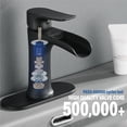 thumbnail image 3 of Yundoom Matte Black Bathroom Faucet,Bathroom Sink Faucet,Waterfall Bathroom Faucet, 3 of 7