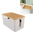 thumbnail image 6 of Wifi Router Storage Box Wifi Router Router Box Router Storage Box Large Space Multi Hole Bit Bamboo Cover Home WiFi Router, 6 of 15