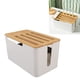 thumbnail image 1 of Organizador de enrutador WiFi ANGGREK caja de almacenamiento de plástico de bambú, 1 of 8