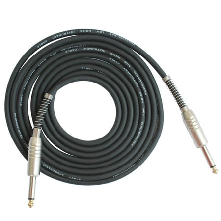 Live Wire Instrument Cable 6.35mm Mono Jack Guitar Cable Audio Male to Male Wire Rubber Copper Plug for Electric Instruments New ()