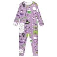 thumbnail image 2 of Suhoaziia Pajamas for Teens Lightweight Sleepwear Lingerie Print Graphic Softness Halloween Party Decorations Gift 9T-10T,Polyester Aesthetic Matching Set Nightwear, 2 of 5