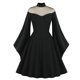 thumbnail image 2 of Women Medieval Retro Queen Princess Party Dress See Through British Style Gothic Carnival 50s Flare Sleeve Swing Cosplay CostumeM Gao Jinjia LED, 2 of 2