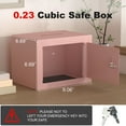 thumbnail image 6 of S-HOME Secure Safe With Key And Password Mini Storage Cabinet 0.23 Cubic Feet Small Safe For Home Use Valuable Items，Pink, 6 of 6