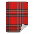 thumbnail image 1 of YUSDECOR Tartan Plaid Raster Pattern Blanket Crystal Velvet Throw Bed Blanket 58x80 inches, 1 of 1