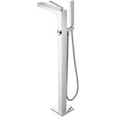 thumbnail image 4 of Westbrass 39" Floor Mount Ultra High Flow Tub Filler with Sleek Handheld Shower, Polished Chrome, 4 of 14