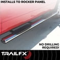 thumbnail image 3 of TrailFX Nerf Bar A1534S TFX 4 Oval Tube Side Steps; With Step Pads; 4 Inch Oval Straight; Polished; Stainless Steel; With Welded End Caps; Rocker Panel Mount, 3 of 3