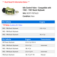 thumbnail image 2 of Idle Control Valve - Compatible with 1982 - 1987 Buick Skyhawk 1983 1984 1985 1986, 2 of 2