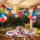thumbnail image 1 of CaiYueKe Red White Blue Velvet Bow Garland, Patriotic Bow Bunting, 4th of July Party Decor, Festive Holiday Hanging, Independence Day Decoration, Home Mantel Wall Decor, Velvet Bow String Decor, 1 of 6