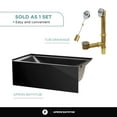 thumbnail image 6 of Fine Fixtures Acrylic-Fiberglass Soaking Bathtub, Black. Alcove | Apron Front Left Hand 48"x32", 6 of 10