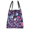 thumbnail image 4 of Vsdgher funny Skull daisy flower Print Insulated Reusable Bags with Sturdy Zipper and Handles, Foldable Totes for Hot or Cold Food Bring or Delivery, 4 of 8