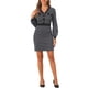 thumbnail image 1 of Vestido Houndstooth Inspire Chic para mujer, con cuello en V, mangas largas, elegante y tipo sheath, 1 of 5