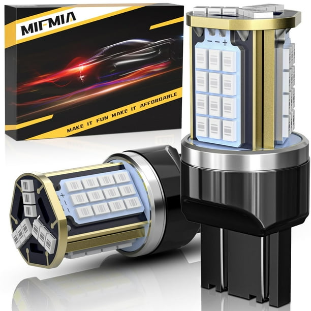 Bombillas LED MIFMIA 7443, luces de freno rojas 45-SMD, paquete de 2
