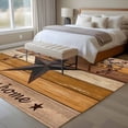 thumbnail image 4 of Texas Star Vintage Area Rugs 8'x10', Washable Small Throw Rugs for Living Room Patio, Berry Yellow Brown Wooden Indoor Outdoor Rug Non-Slip Low Pile Carpet Runner Reversible Floor Mats, 4 of 8