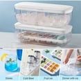 thumbnail image 5 of Máquina para hacer cubitos de hielo sin esfuerzo, organizadores de hielo con diseño de alimentación por gravedad que ahorran espacio para almacenar en el refrigerador, 5 of 5